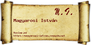 Magyarosi István névjegykártya