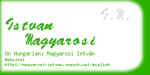 istvan magyarosi business card